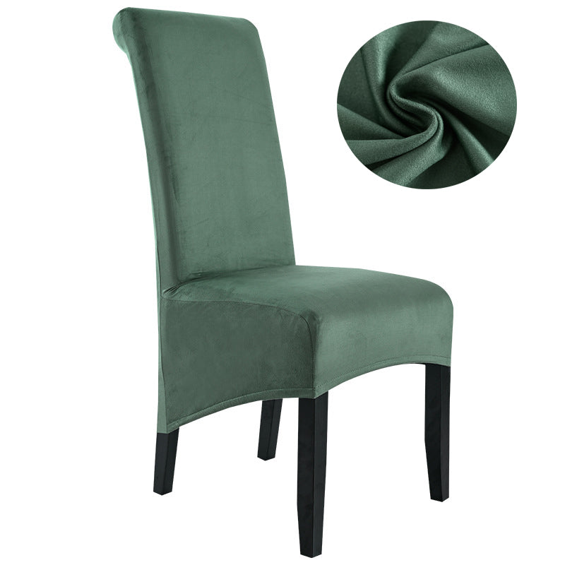 Suede Short Plush XL Size Dining Chair Cover