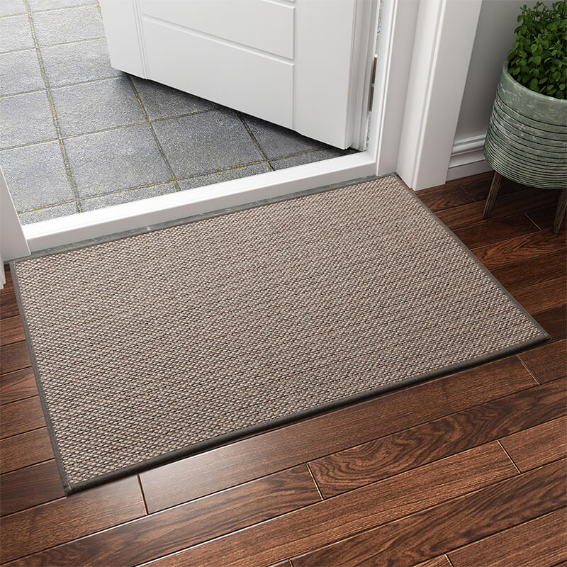 Door Mat String Woven Indoor Door Mats, Absorbent Entrance Front Door Mat, Rubber ...