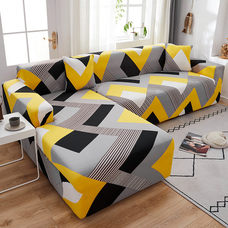 Stretch Printed Corner Sofa Cover| 20 Colors