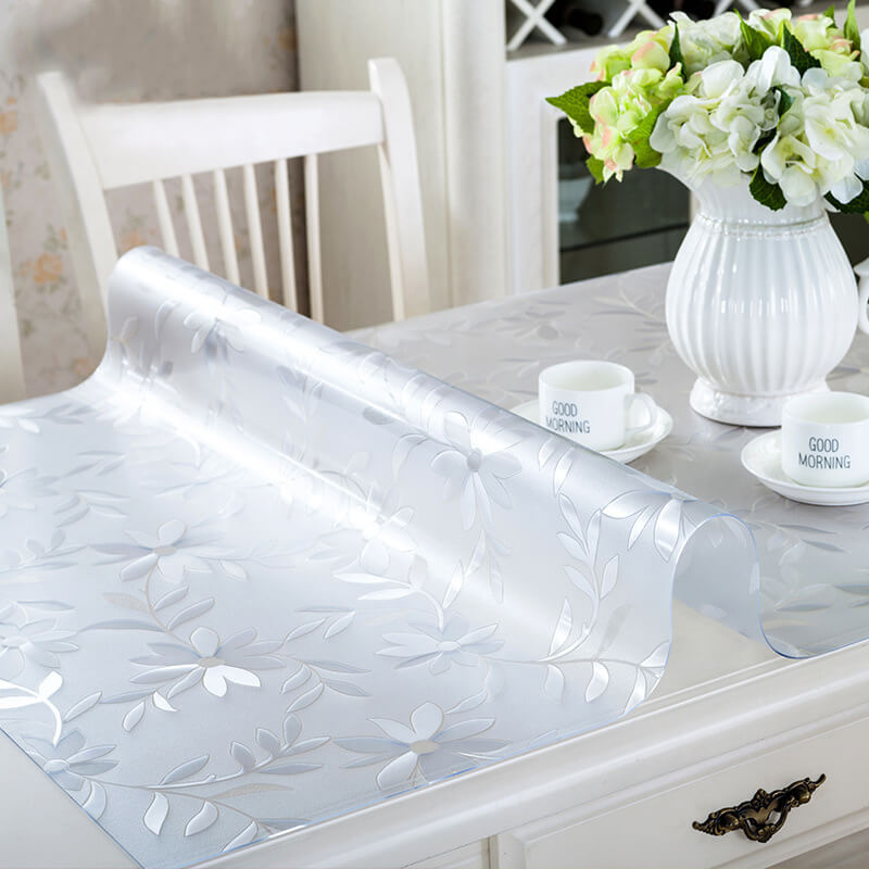 Waterproof Wipeable Clear PVC Tablecloth Cover Mat