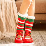 Extra-warm Fleece Indoor Christmas Slipper Socks for Women