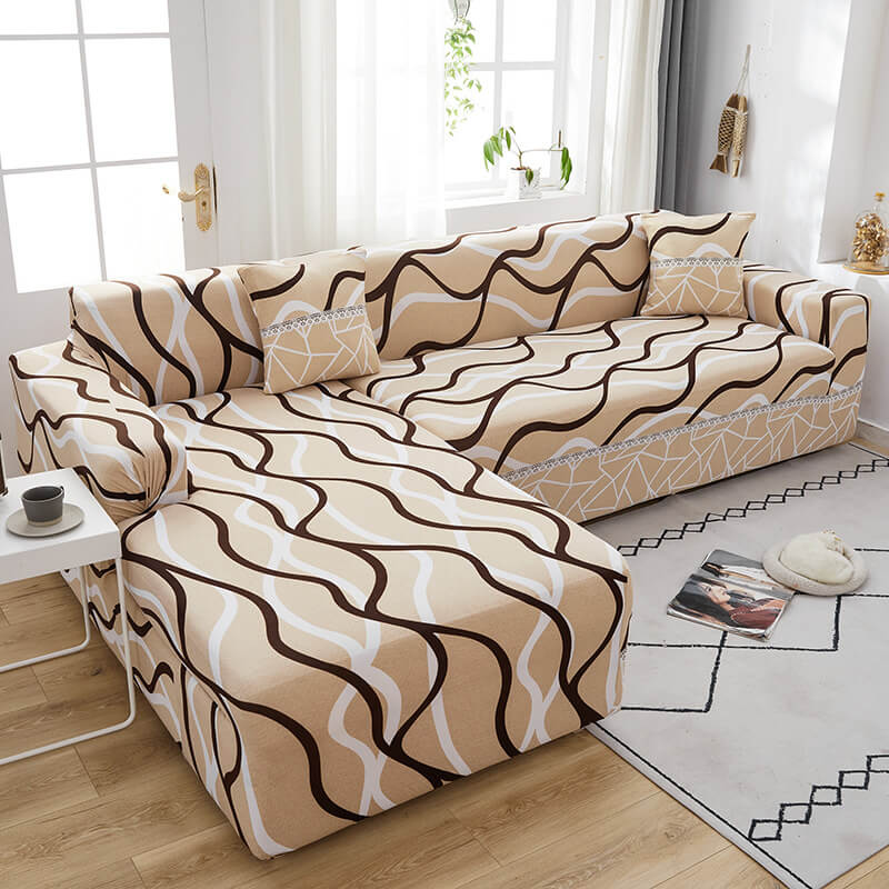 Stretch Printed Corner Sofa Cover| 20 Colors