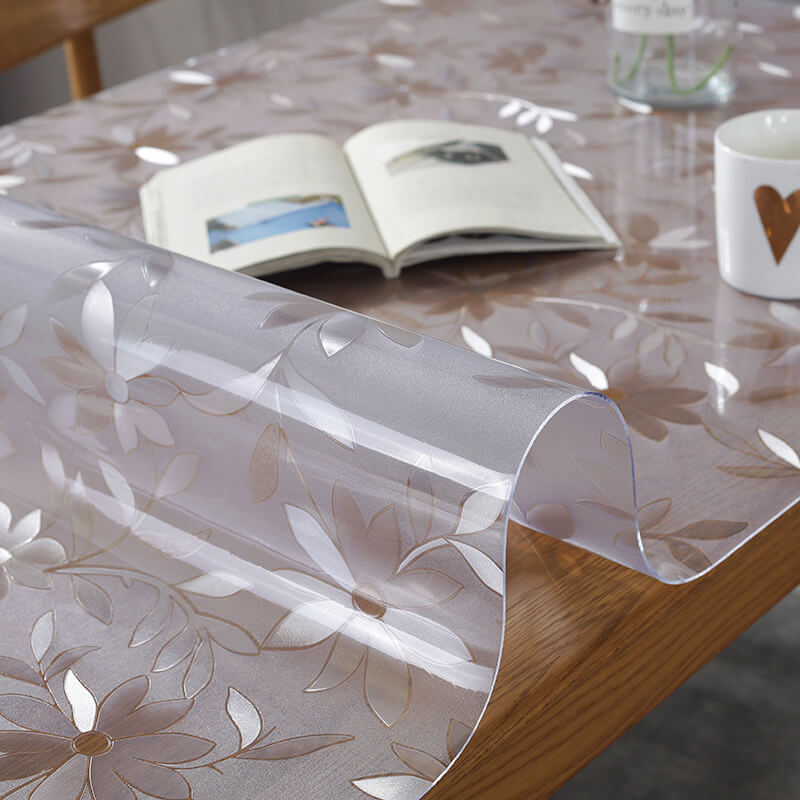 Waterproof Wipeable Clear PVC Tablecloth Cover Mat