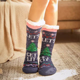 Extra-warm Fleece Indoor Christmas Slipper Socks for Women