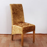 Stretch Crushed Velvet XL Chair Covers-golden