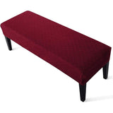 Stretch Jacquard Dining Bench Covers