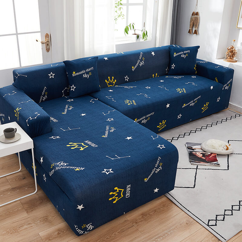 Stretch Printed Corner Sofa Cover| 20 Colors