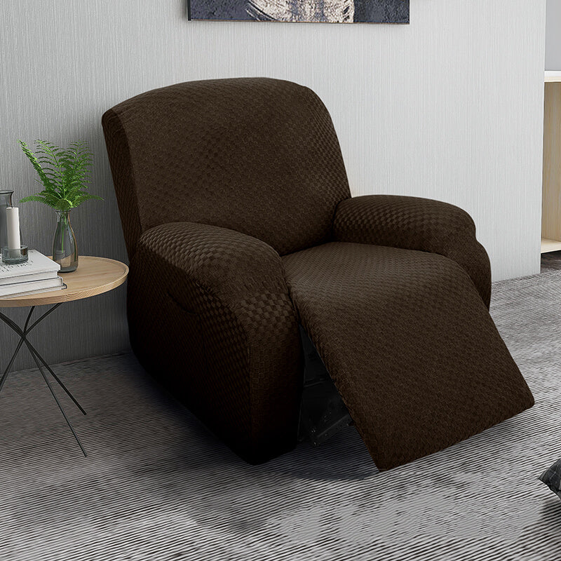 Stretch Square Jacquard Recliner Chair Cover 4 Pieces