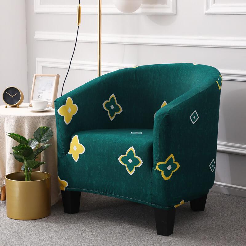 1-Piece Club Chair Slipcover, Stretch Tub Chair Covers