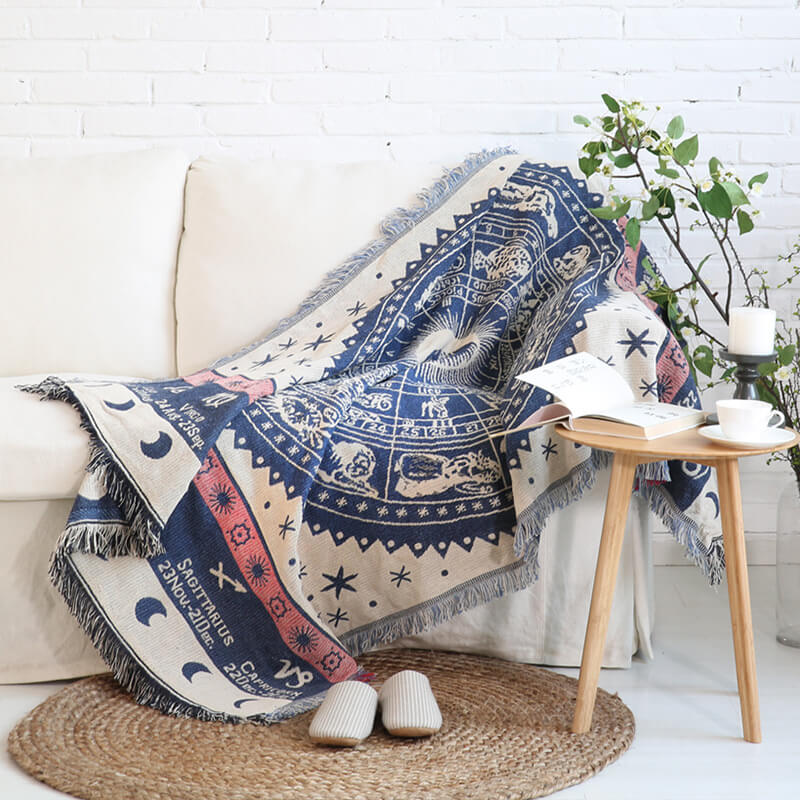 Bohemian Knitted Throw Blankets for Sofa