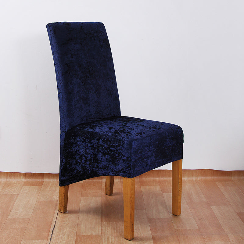 Stretch Crushed Velvet XL Chair Covers-navy