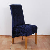 Stretch Crushed Velvet XL Chair Covers-navy