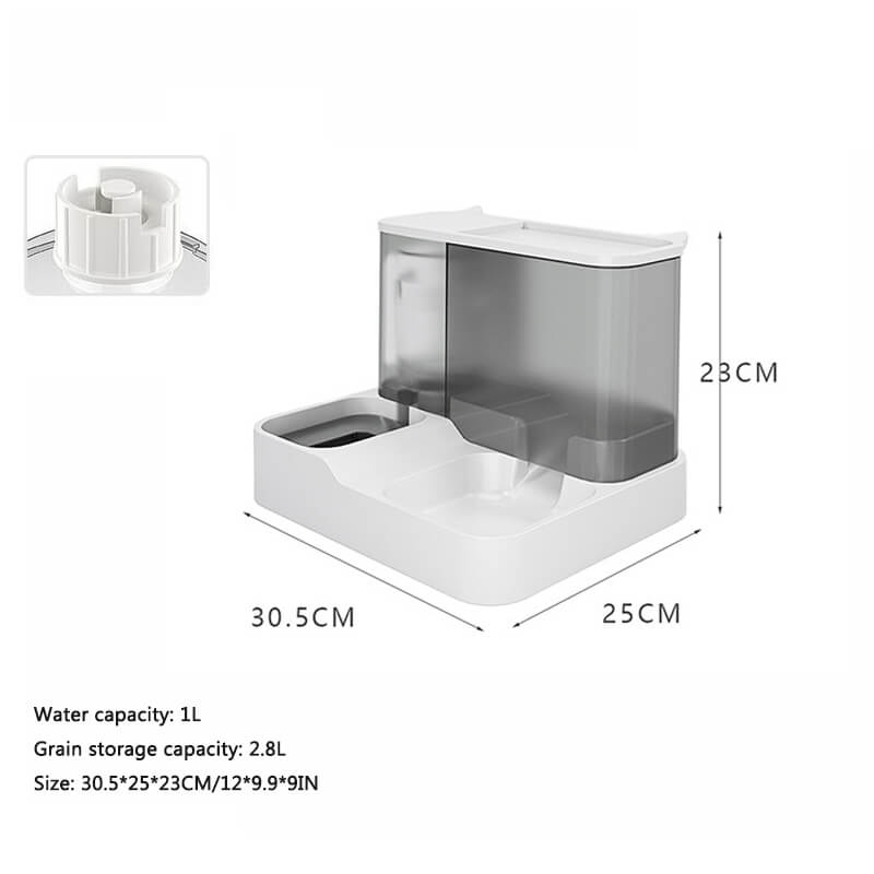 Large Capacity Automatic Cat Feeder with Water Dispenser