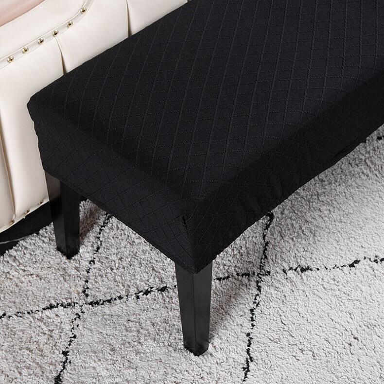 Stretch Dining chair Bench Covers Removable Washable Rhombus Jacquard ...