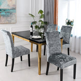 Crushed Velvet Dining Chair Covers