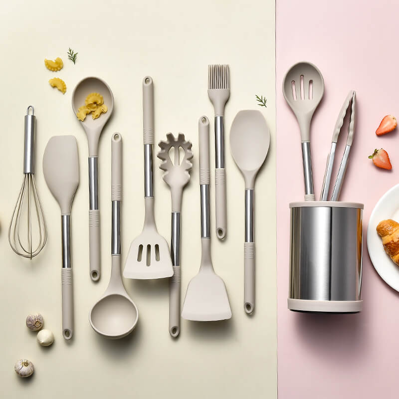 12 Pcs Silicone Kitchen Utensil Set with Holder