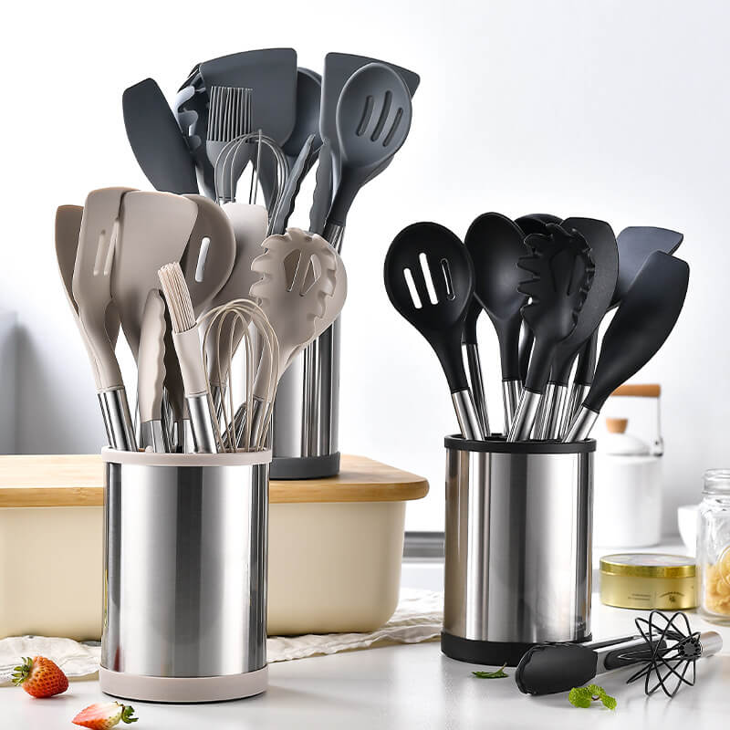 12 Pcs Silicone Kitchen Utensil Set with Holder