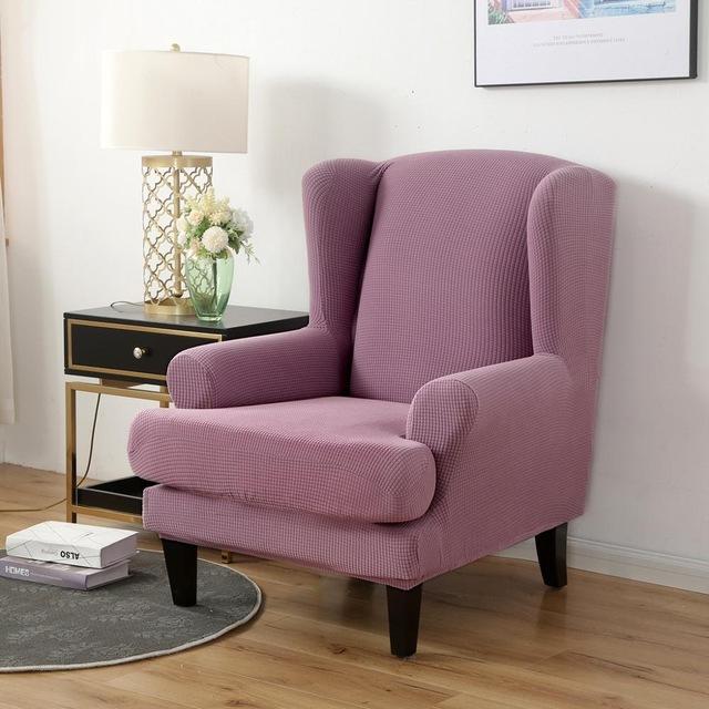 Wingback Chair Covers Purple Tartan Chair Standard Wingback Chair
