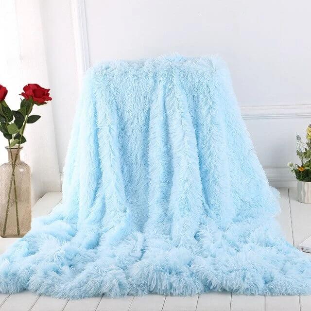 Fluffy Faux Fur Throw Blanket |Soft Plush fuzzy blankets for Couch Sofa