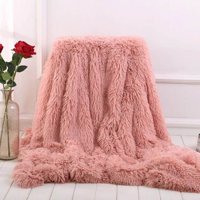 Fluffy Faux Fur Throw Blanket |Soft Plush fuzzy blankets for Couch Sofa