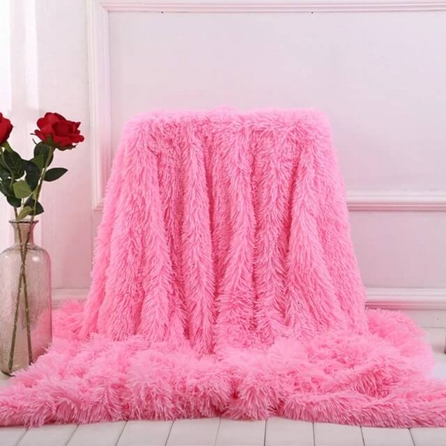 Fluffy Faux Fur Throw Blanket |Soft Plush fuzzy blankets for Couch Sofa