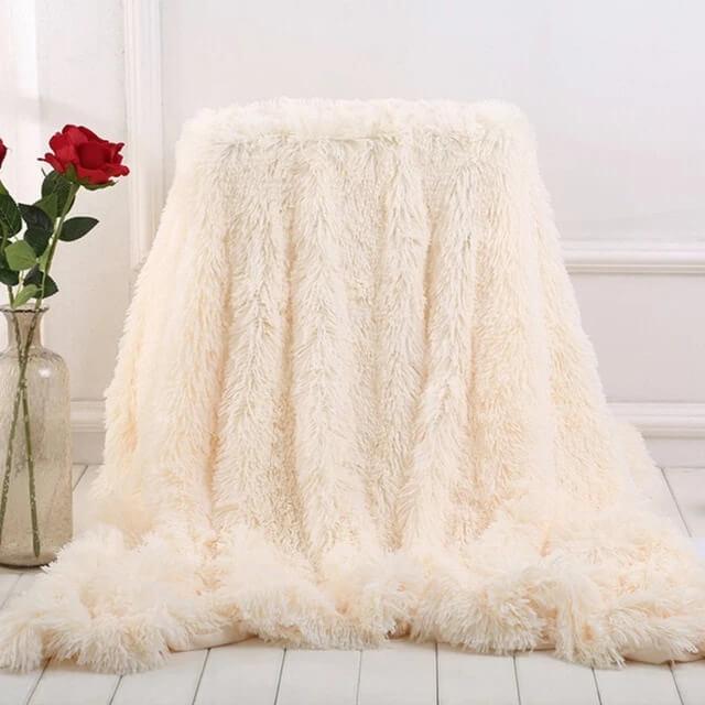 Fluffy Faux Fur Throw Blanket |Soft Plush fuzzy blankets for Couch Sofa