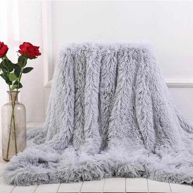 Fluffy Faux Fur Throw Blanket |Soft Plush fuzzy blankets for Couch Sofa