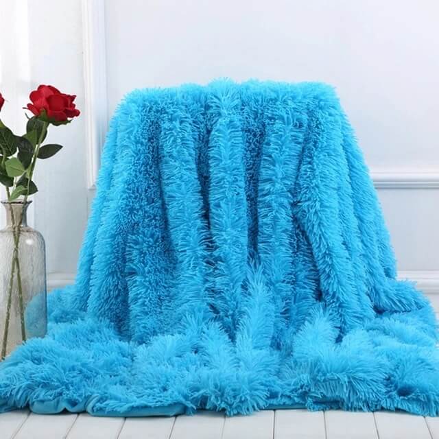 Fluffy Faux Fur Throw Blanket |Soft Plush fuzzy blankets for Couch Sofa