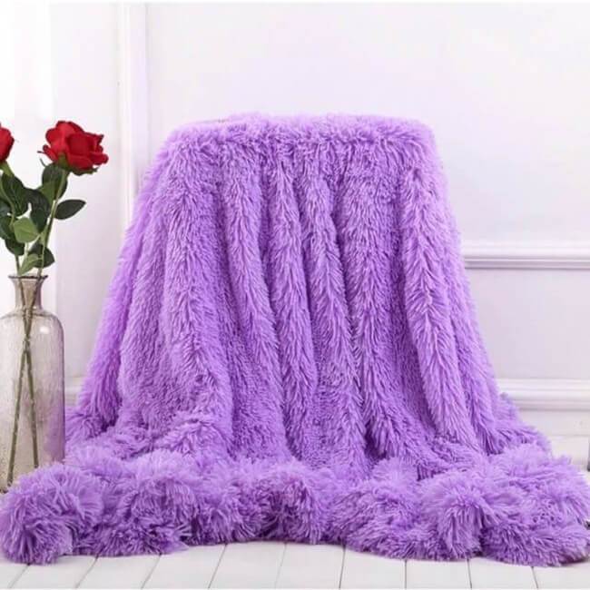 Fluffy Faux Fur Throw Blanket |Soft Plush fuzzy blankets for Couch Sofa