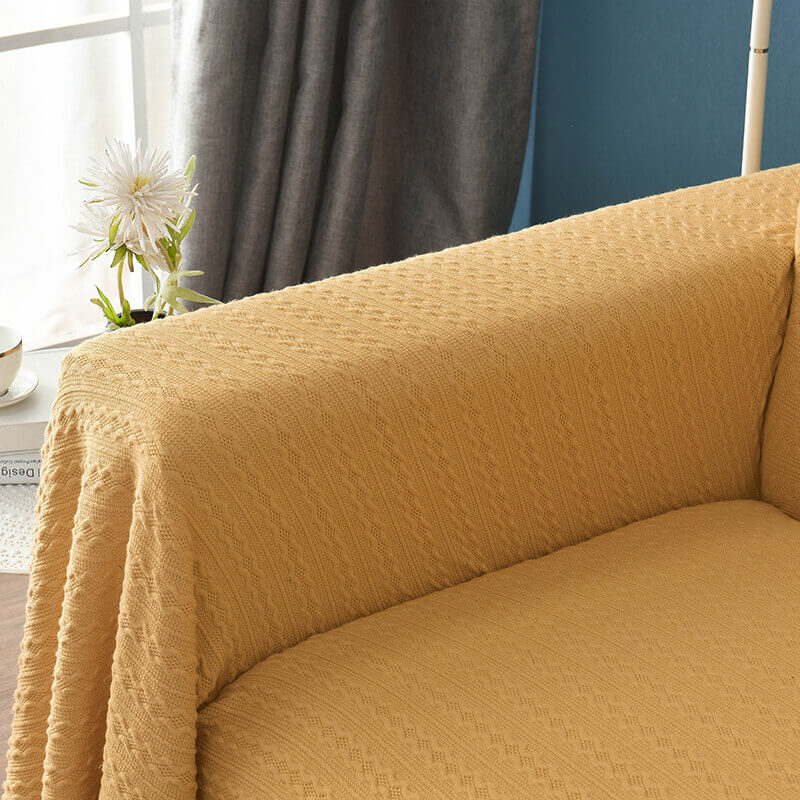 sofa blankets-yellow